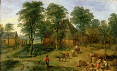 The Farmyard by Jan the Elder Brueghel